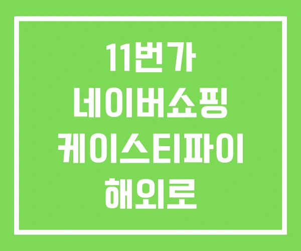 11번가 네이버쇼핑 케이스티파이 해외로 배송가능여부 11번가 네이버쇼핑 케이스티파이 해외로 배송가능여부