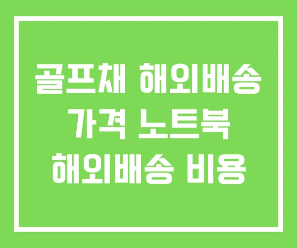 골프채 해외배송 가격 노트북 해외배송 비용