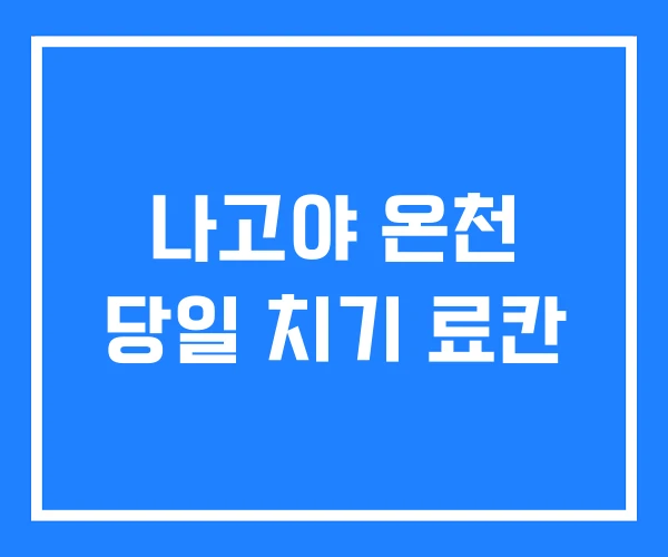 나고야 온천 당일 치기 료칸