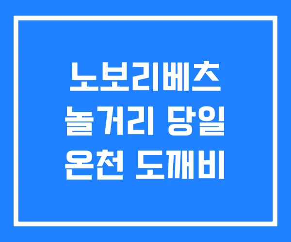 노보리베츠 놀거리 당일 온천 도깨비