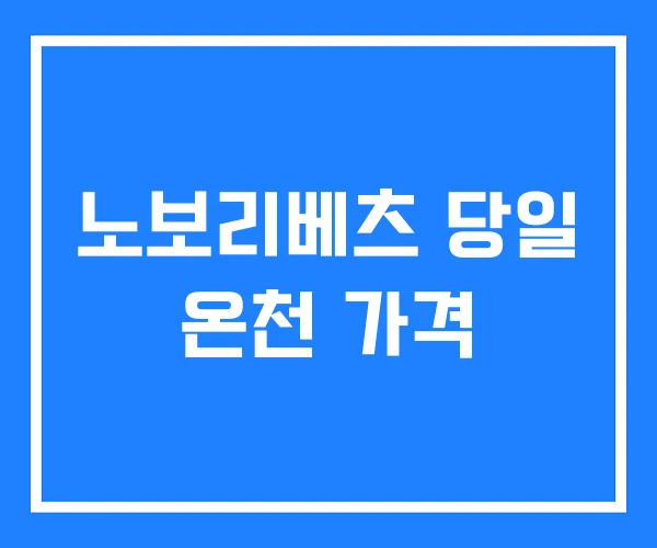 노보리베츠 당일 온천 가격