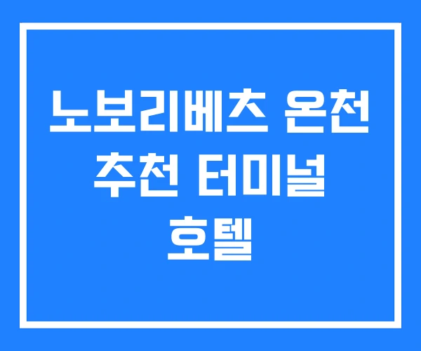 노보리베츠 온천 추천 터미널 호텔