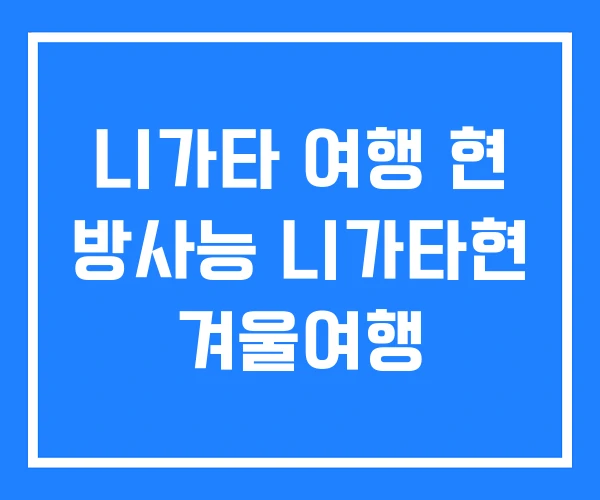 니가타 여행 현 방사능 니가타현 겨울여행