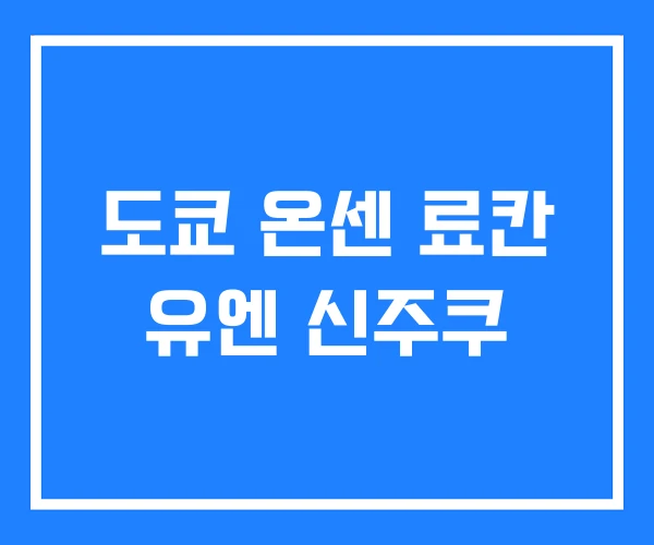 도쿄 온센 료칸 유엔 신주쿠 도쿄 온센 료칸 유엔 신주쿠