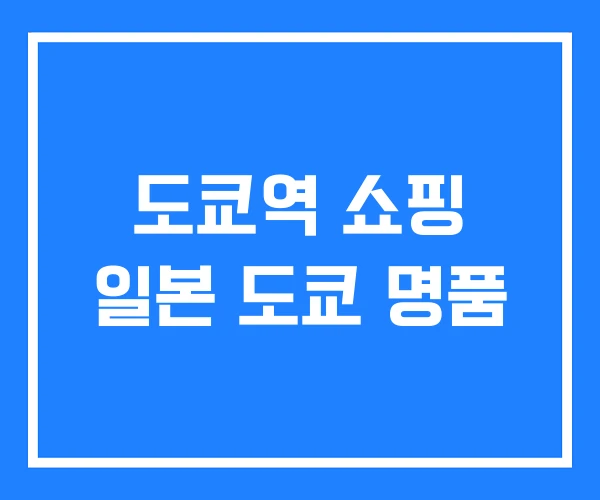 도쿄역 쇼핑 일본 도쿄 명품