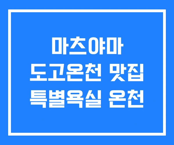 마츠야마 도고온천 맛집 특별욕실 온천 마츠야마 도고온천 맛집 특별욕실 온천