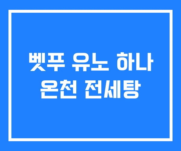 벳푸 유노 하나 온천 전세탕