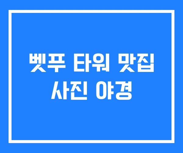 벳푸 타워 맛집 사진 야경
