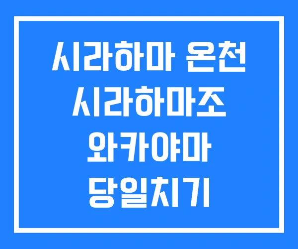 시라하마 온천 시라하마조 와카야마 당일치기