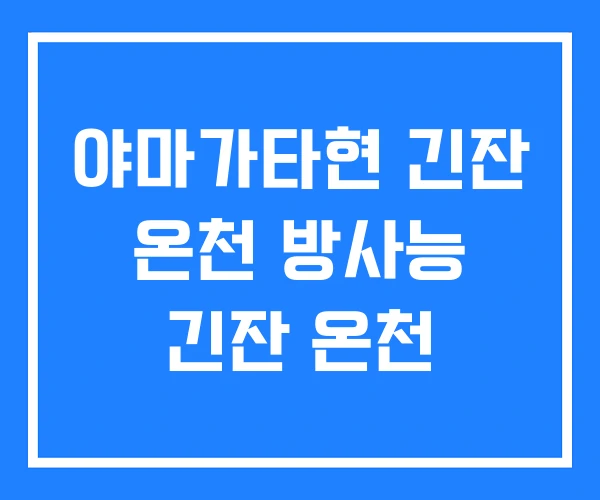 야마가타현 긴잔 온천 방사능 긴잔 온천 야마가타현 긴잔 온천 방사능 긴잔 온천