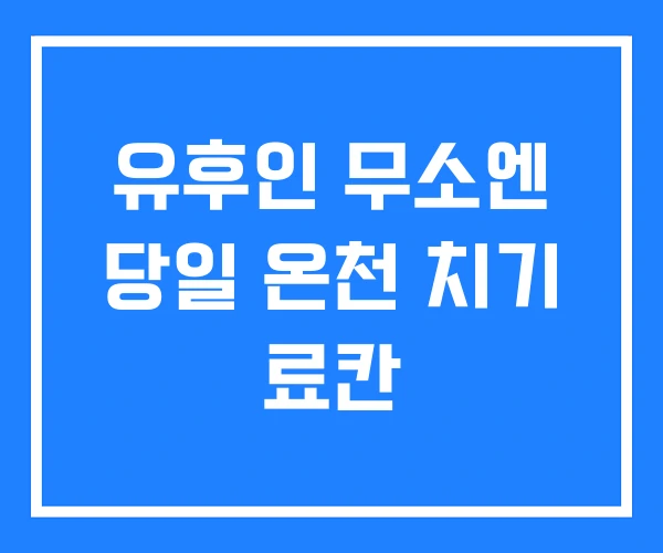 유후인 무소엔 당일 온천 치기 료칸 유후인 무소엔 당일 온천 치기 료칸