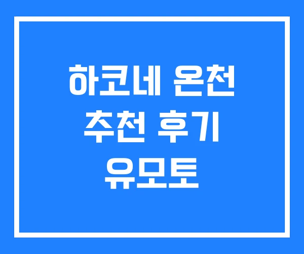 하코네 온천 추천 후기 유모토 하코네 온천 추천 후기 유모토