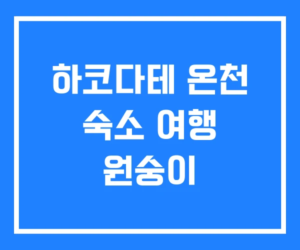 하코다테 온천 숙소 여행 원숭이 하코다테 온천 숙소 여행 원숭이