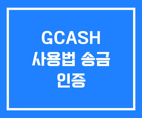 GCASH 사용법 송금 인증