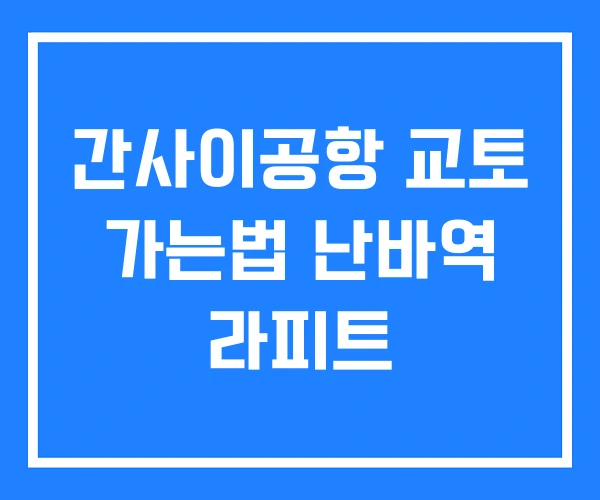 간사이공항 교토 가는법 난바역 라피트 간사이공항 교토 가는법 난바역 라피트