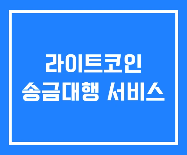 라이트코인 송금대행 서비스 라이트코인 송금대행 서비스