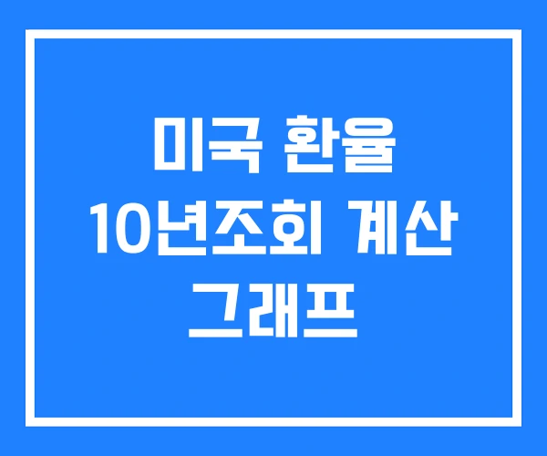 미국 환율 10년조회 계산 그래프