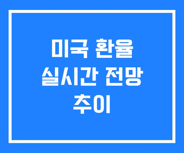 미국 환율 실시간 전망 추이 미국 환율 실시간 전망 추이