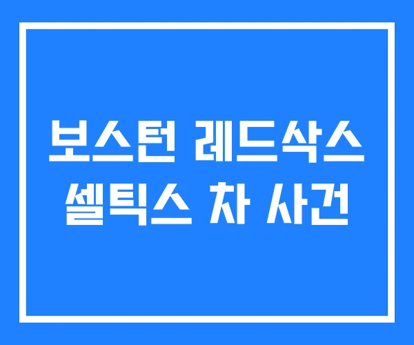 보스턴 레드삭스 셀틱스 차 사건