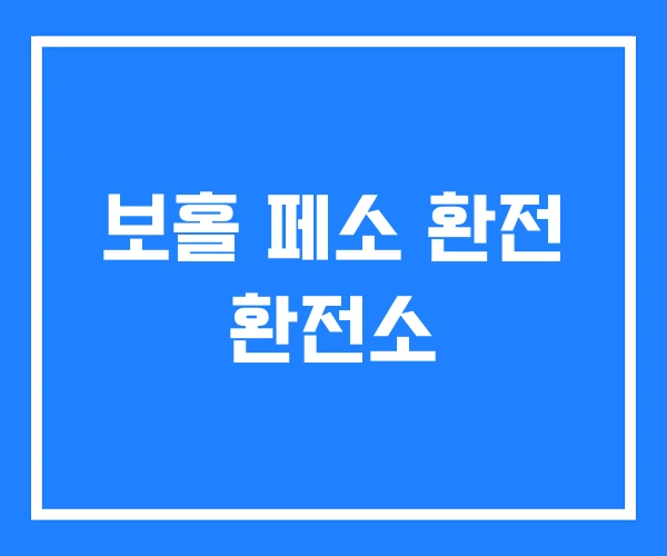 보홀 페소 환전 환전소