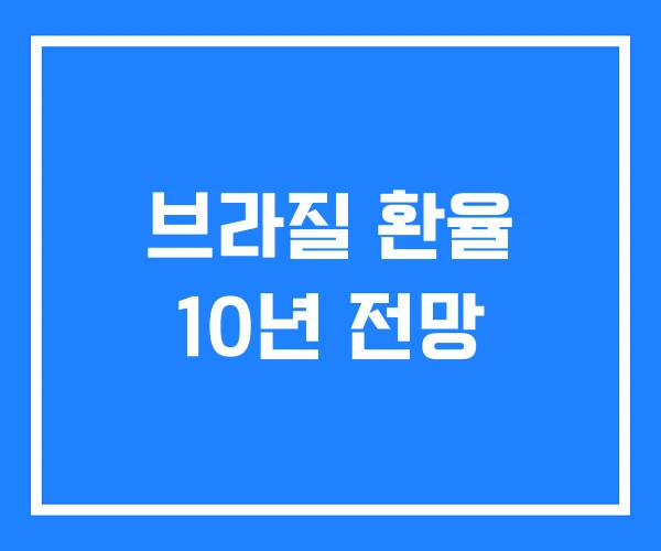 브라질 환율 10년 전망 브라질 환율 10년 전망