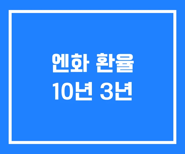 엔화 환율 10년 3년 엔화 환율 10년 3년
