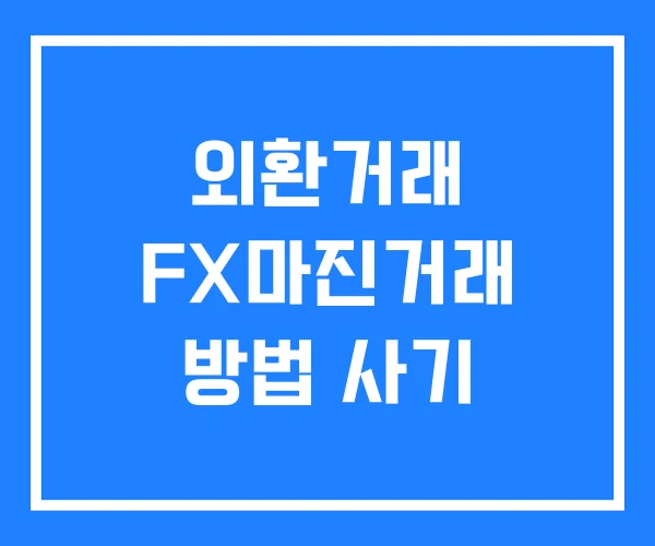 외환거래 FX마진거래 방법 사기
