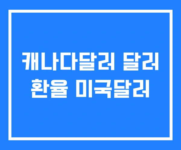 캐나다달러 달러 환율 미국달러 캐나다달러 달러 환율 미국달러