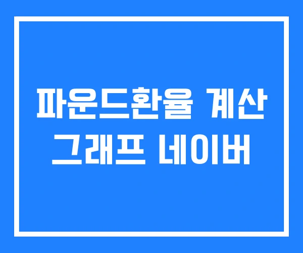 파운드환율 계산 그래프 네이버