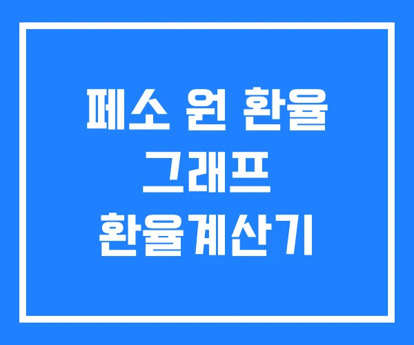 페소 원 환율 그래프 환율계산기