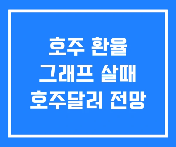 호주 환율 그래프 살때 호주달러 전망 호주 환율 그래프 살때 호주달러 전망