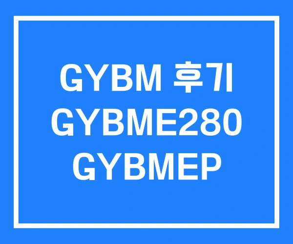 GYBM 후기 GYBME280 GYBMEP GYBM 후기 GYBME280 GYBMEP