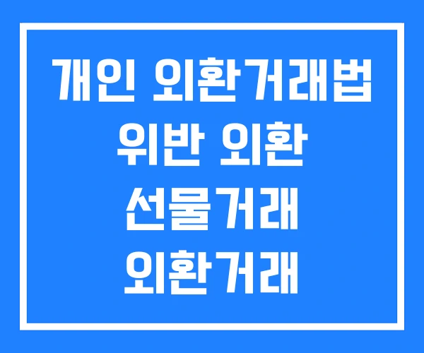 개인 외환거래법 위반 외환 선물거래 외환거래 개인 외환거래법 위반 외환 선물거래 외환거래