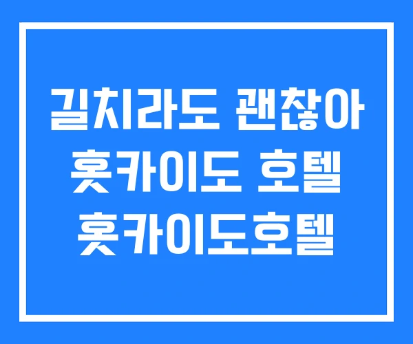 길치라도 괜찮아 홋카이도 호텔 홋카이도호텔 길치라도 괜찮아 홋카이도 호텔 홋카이도호텔