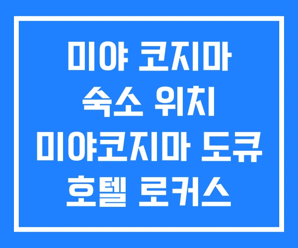 미야 코지마 숙소 위치 미야코지마 도큐 호텔 로커스 미야 코지마 숙소 위치 미야코지마 도큐 호텔 로커스