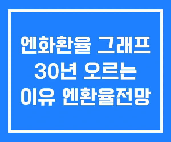 엔화환율 그래프 30년 오르는 이유 엔환율전망 엔화환율 그래프 30년 오르는 이유 엔환율전망