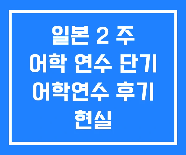 일본 2 주 어학 연수 단기 어학연수 후기 현실 일본 2 주 어학 연수 단기 어학연수 후기 현실