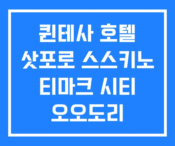 퀸테사 호텔 삿포로 스스키노 티마크 시티 오오도리